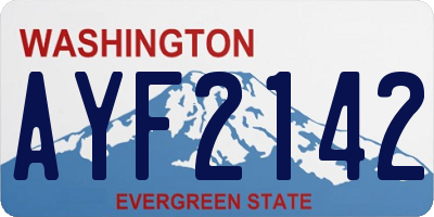 WA license plate AYF2142