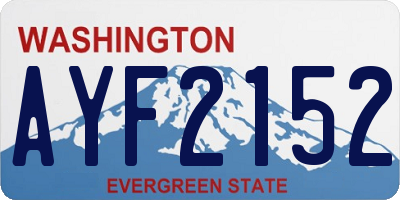WA license plate AYF2152