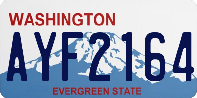 WA license plate AYF2164