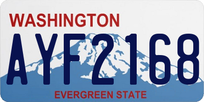 WA license plate AYF2168