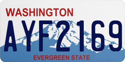 WA license plate AYF2169