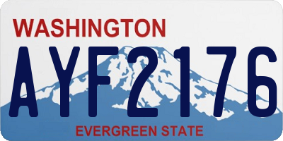 WA license plate AYF2176