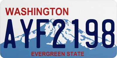 WA license plate AYF2198