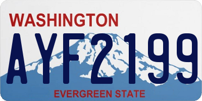 WA license plate AYF2199