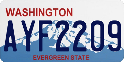 WA license plate AYF2209