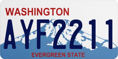 WA license plate AYF2211