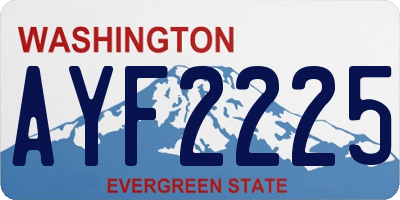 WA license plate AYF2225
