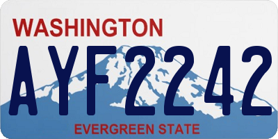 WA license plate AYF2242