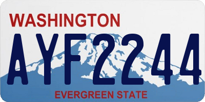 WA license plate AYF2244