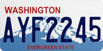 WA license plate AYF2245