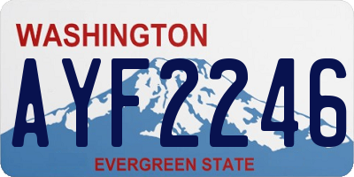 WA license plate AYF2246
