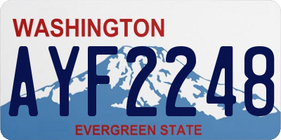 WA license plate AYF2248