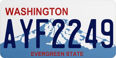 WA license plate AYF2249