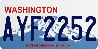 WA license plate AYF2252