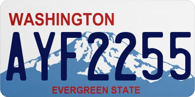 WA license plate AYF2255