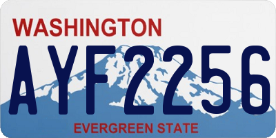 WA license plate AYF2256