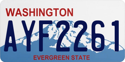 WA license plate AYF2261