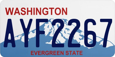 WA license plate AYF2267