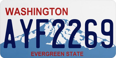 WA license plate AYF2269
