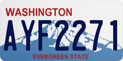 WA license plate AYF2271