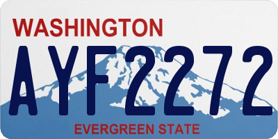 WA license plate AYF2272