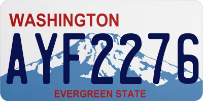 WA license plate AYF2276