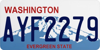 WA license plate AYF2279