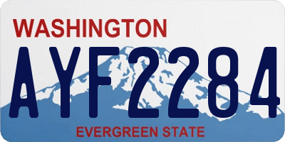 WA license plate AYF2284
