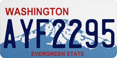 WA license plate AYF2295