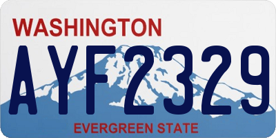 WA license plate AYF2329