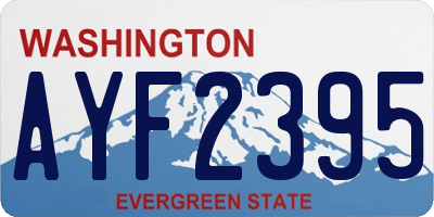 WA license plate AYF2395