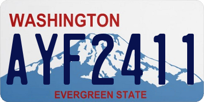 WA license plate AYF2411