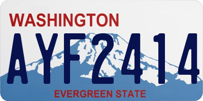 WA license plate AYF2414