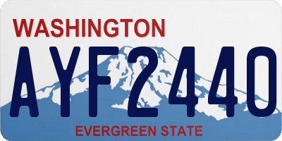 WA license plate AYF2440