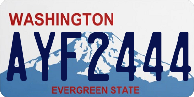 WA license plate AYF2444