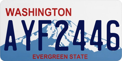 WA license plate AYF2446