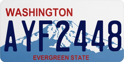 WA license plate AYF2448