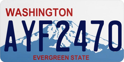 WA license plate AYF2470