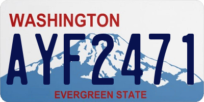 WA license plate AYF2471