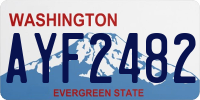 WA license plate AYF2482