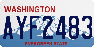 WA license plate AYF2483