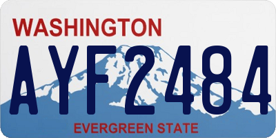 WA license plate AYF2484