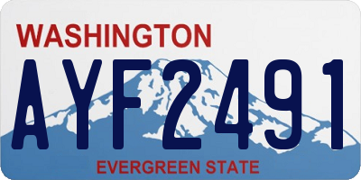 WA license plate AYF2491
