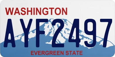 WA license plate AYF2497