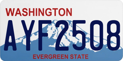 WA license plate AYF2508