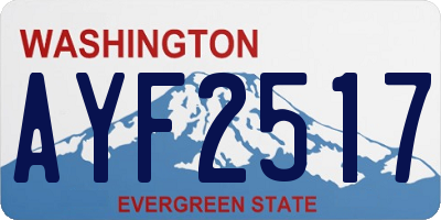 WA license plate AYF2517