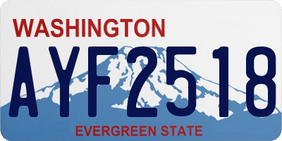 WA license plate AYF2518