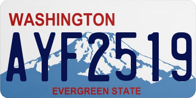 WA license plate AYF2519