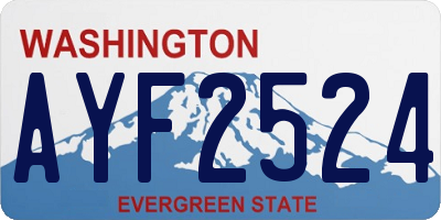WA license plate AYF2524