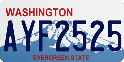 WA license plate AYF2525